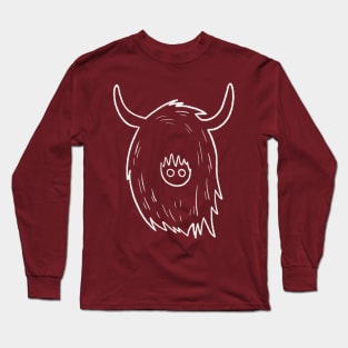 Highland Cow doodle Long Sleeve T-Shirt